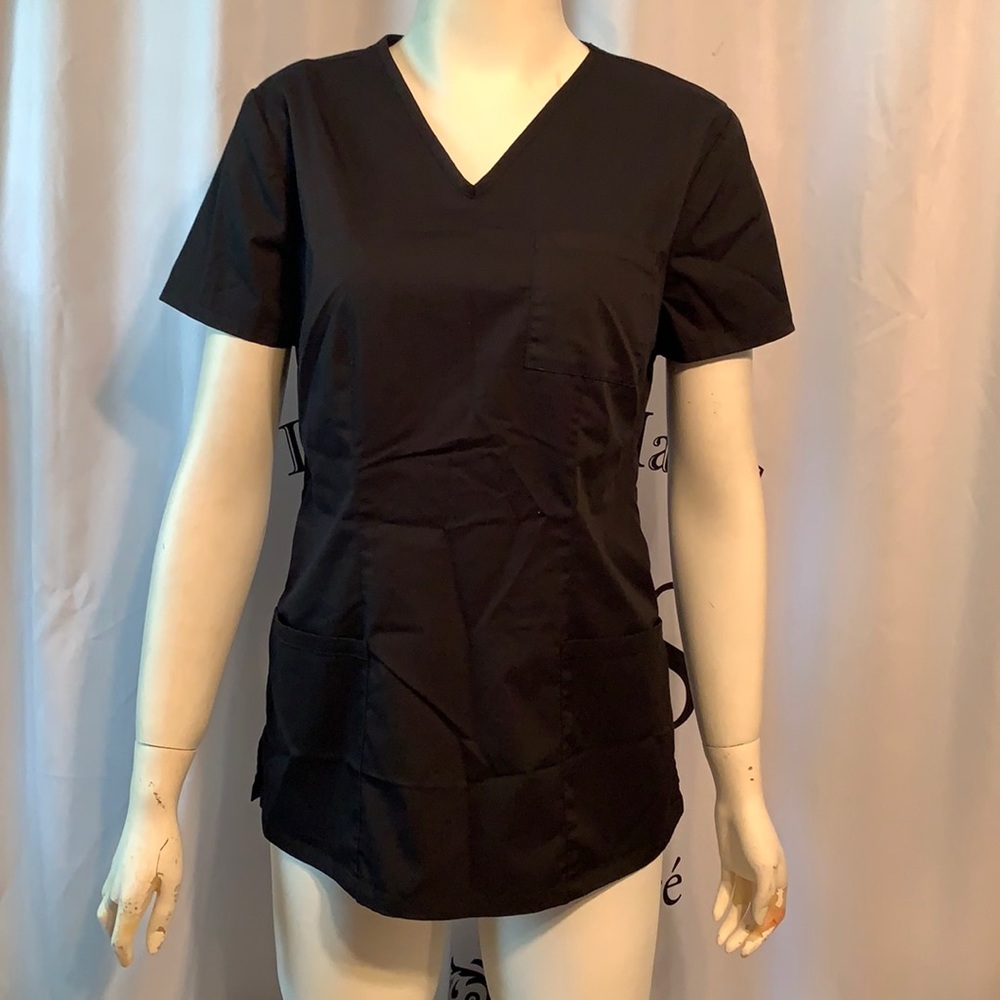JAANUU BLACK SCRUB TOP XS